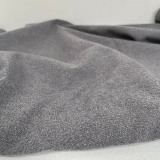 Organic Cotton Flannel 155gsm - Light Heather Grey - Simplifi Fabric