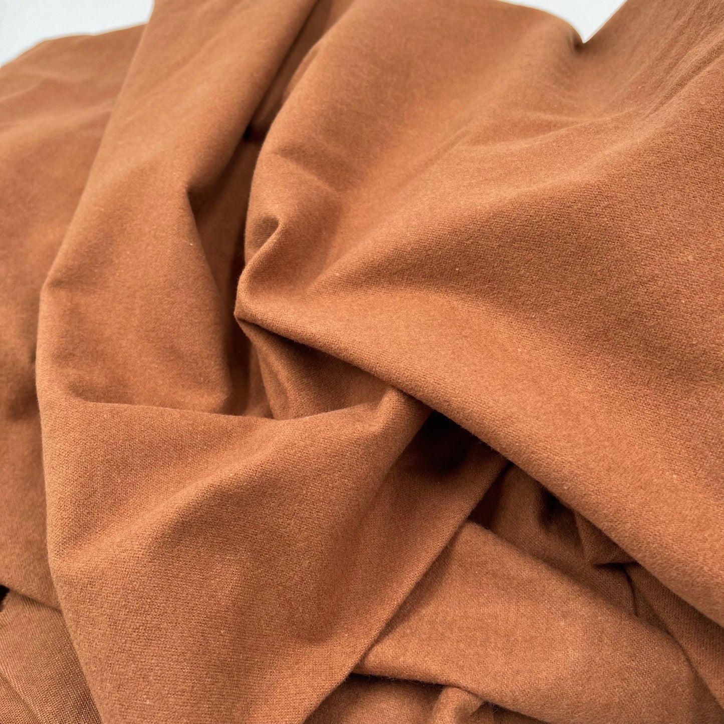 Organic Cotton Flannel 155gsm - Rust - Simplifi Fabric