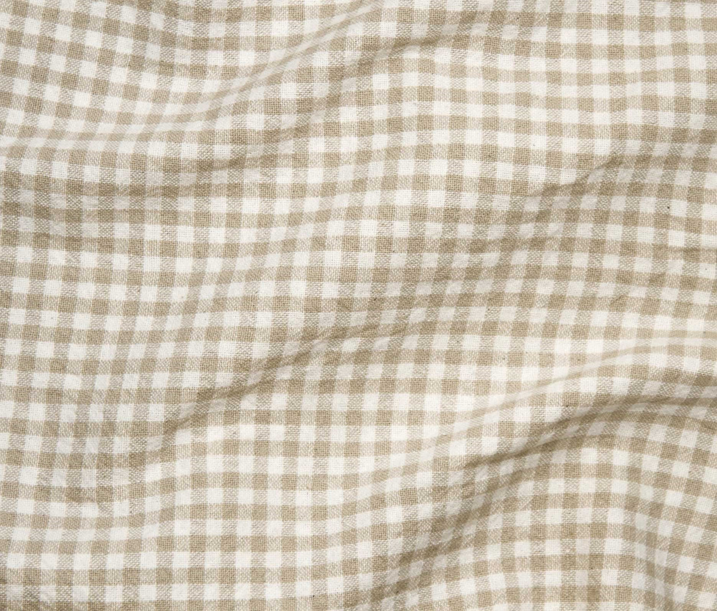 Organic Cotton Gingham - Beige - Simplifi Fabric