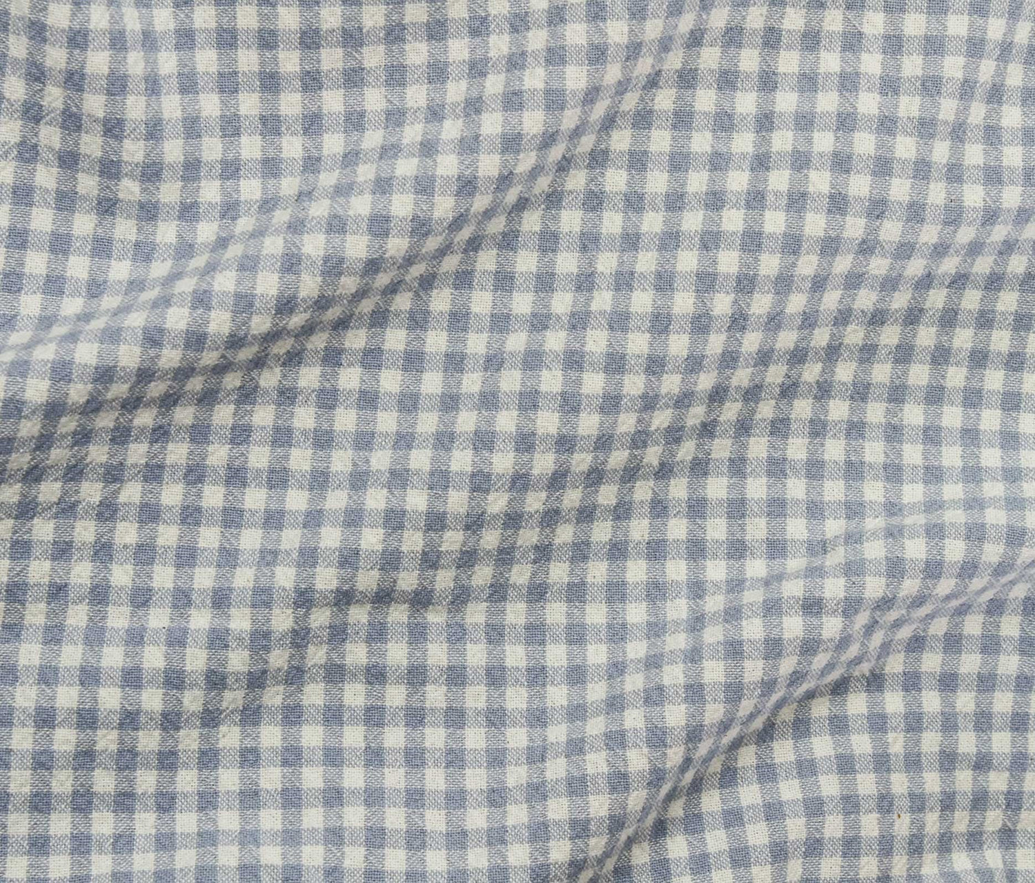 Organic Cotton Gingham - Blue Powder - Simplifi Fabric
