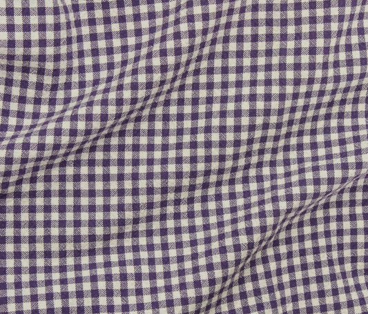 Organic Cotton Gingham - Purple Iris - Simplifi Fabric