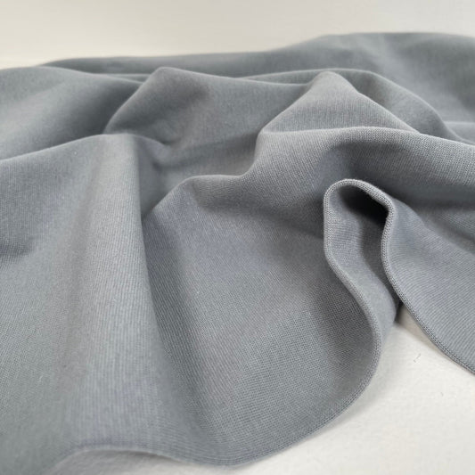 Organic Cotton Spandex Ribbing 280 gsm Wide - Grey - Simplifi Fabric