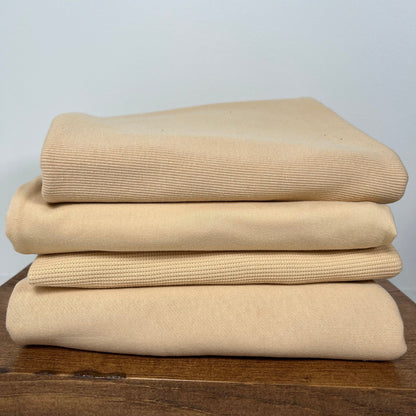 Organic Cotton Spandex Ribbing 360gsm - Almond Buff - Simplifi Fabric