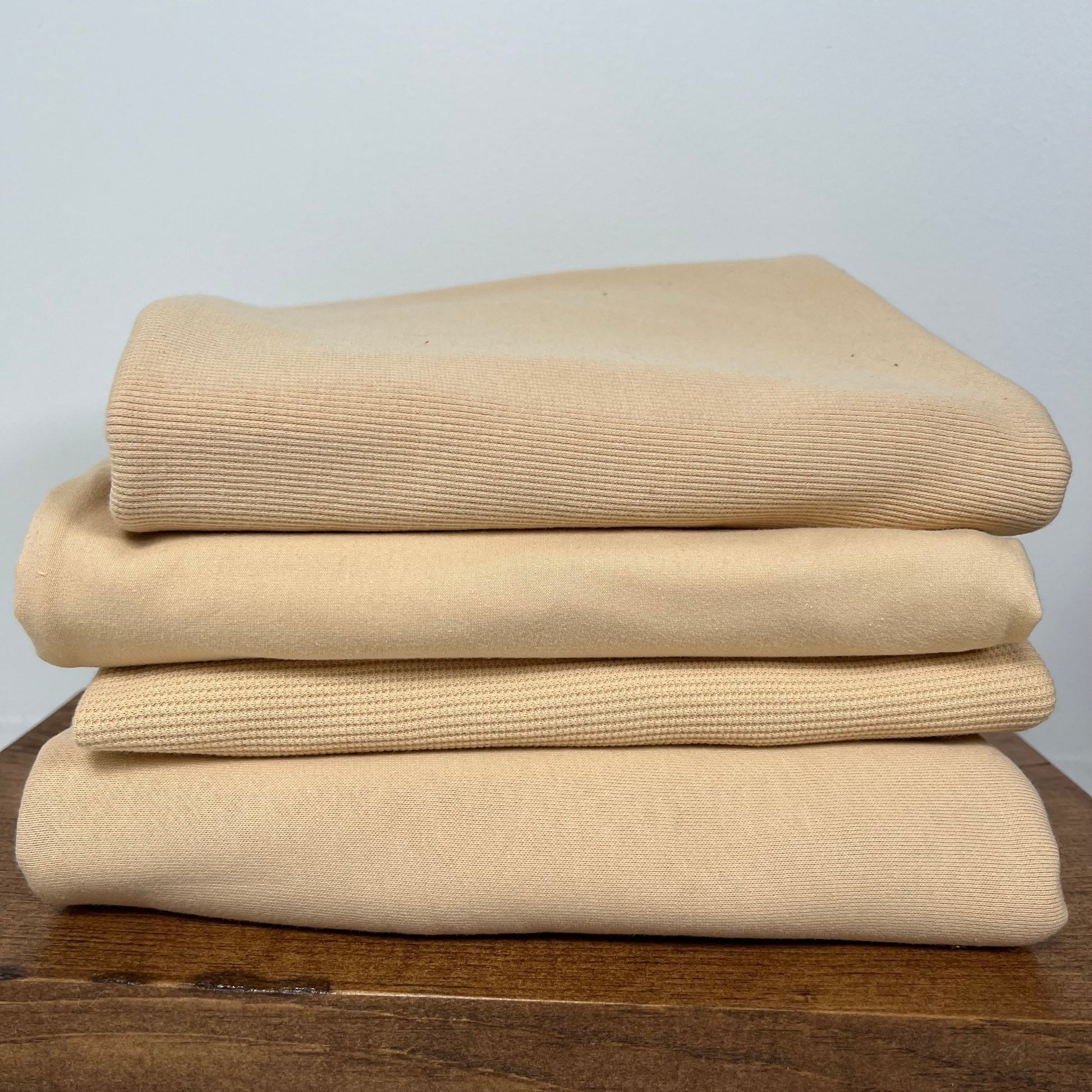 Organic Cotton Stretch Jersey 200gsm - Almond Buff - Simplifi Fabric