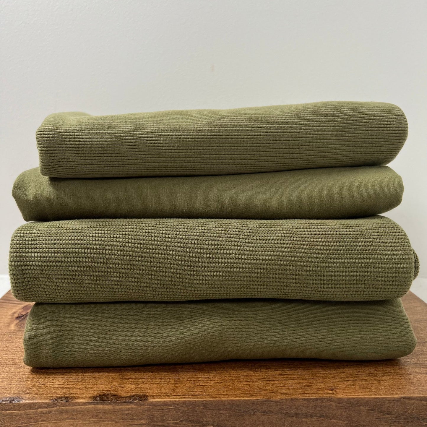 Organic Cotton Stretch Jersey 200gsm - Capulet Olive - Simplifi Fabric