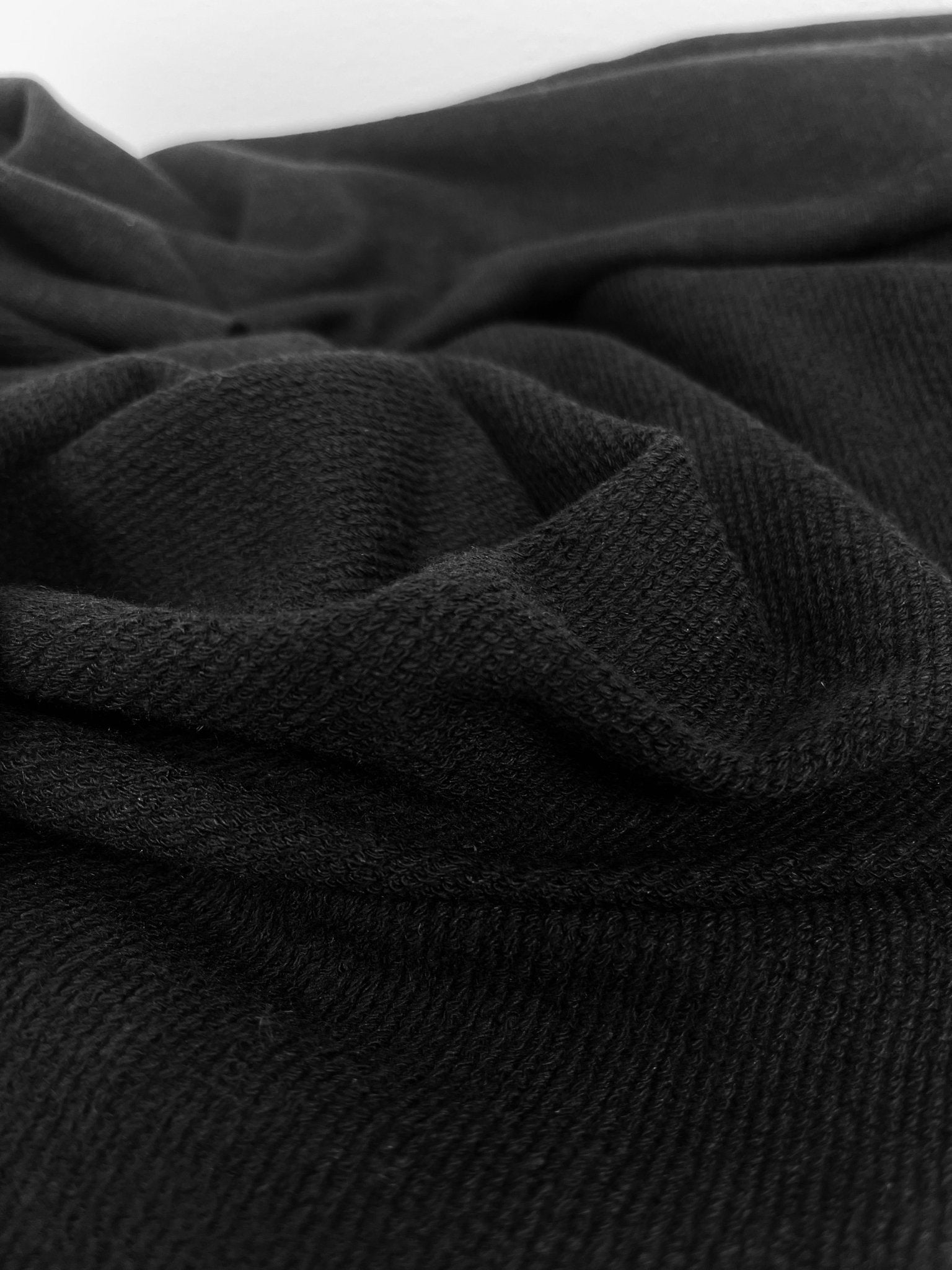 Organic Cotton Terry - 340gsm - Black - Simplifi Fabric