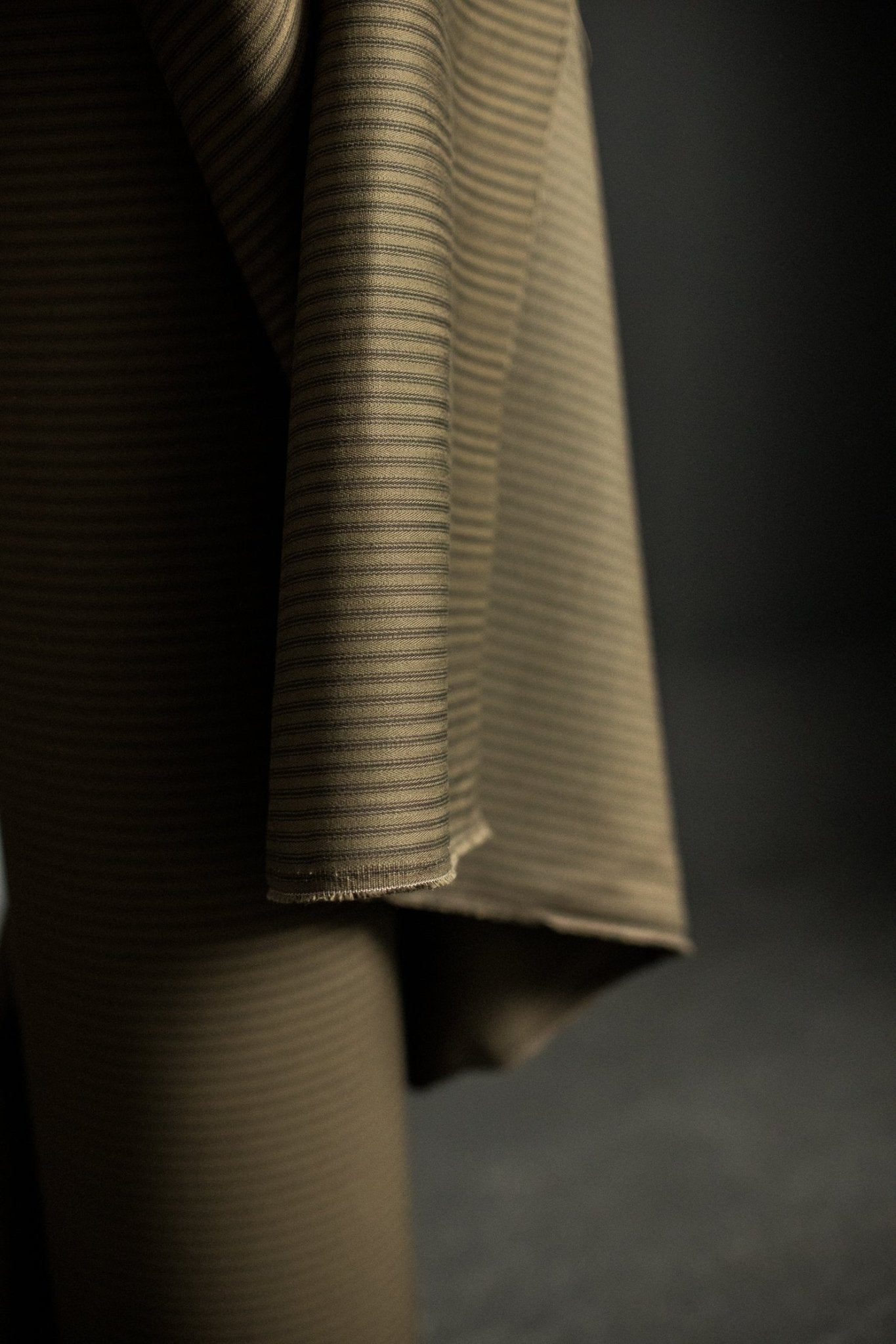 Overdyed Organic Cotton Ticking - Khaki - Merchant & Mills - Simplifi Fabric