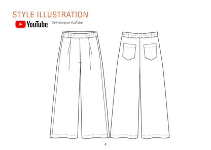 Palazzo Pants Paper Pattern - Wardrobe by Me - Simplifi Fabric