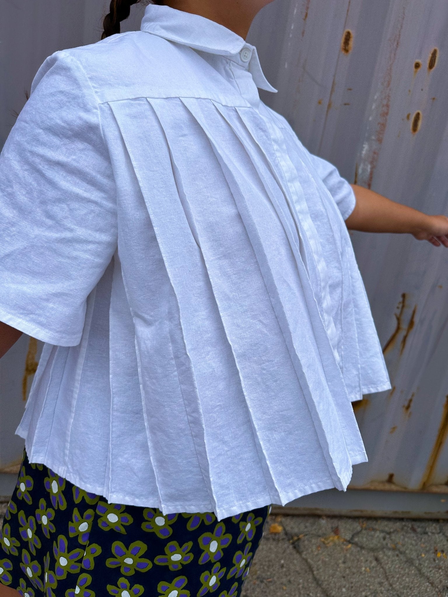 Panini Pleated Shirt PDF Sewing Pattern - Sew Like Shop - Simplifi Fabric