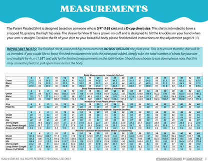 Panini Pleated Shirt PDF Sewing Pattern - Sew Like Shop - Simplifi Fabric