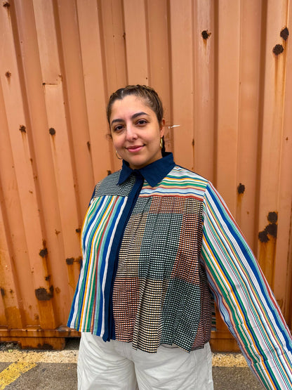 Panini Pleated Shirt PDF Sewing Pattern - Sew Like Shop - Simplifi Fabric