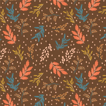 Pastel Branches - Dark Brown - Woodland Creatures - Dominika Godette - Cloud 9 Fabrics - Poplin - Simplifi Fabric