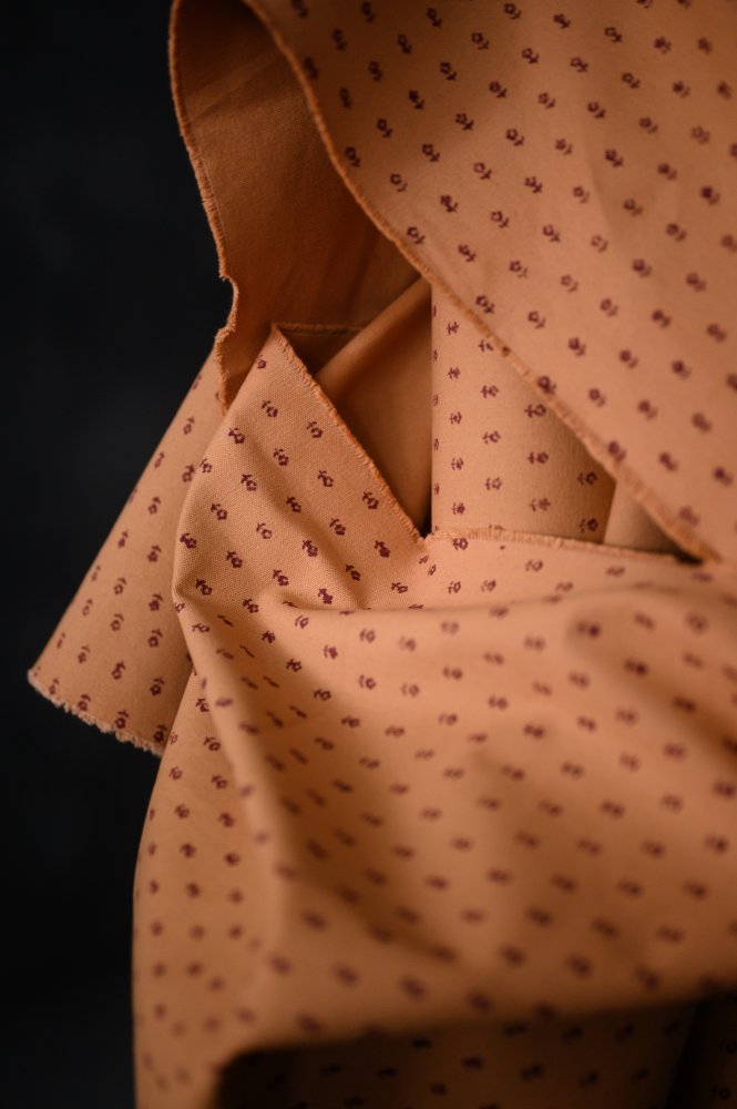 Peachy Pink Ditsy Organic Cotton Canvas - Merchant & Mills - Simplifi Fabric