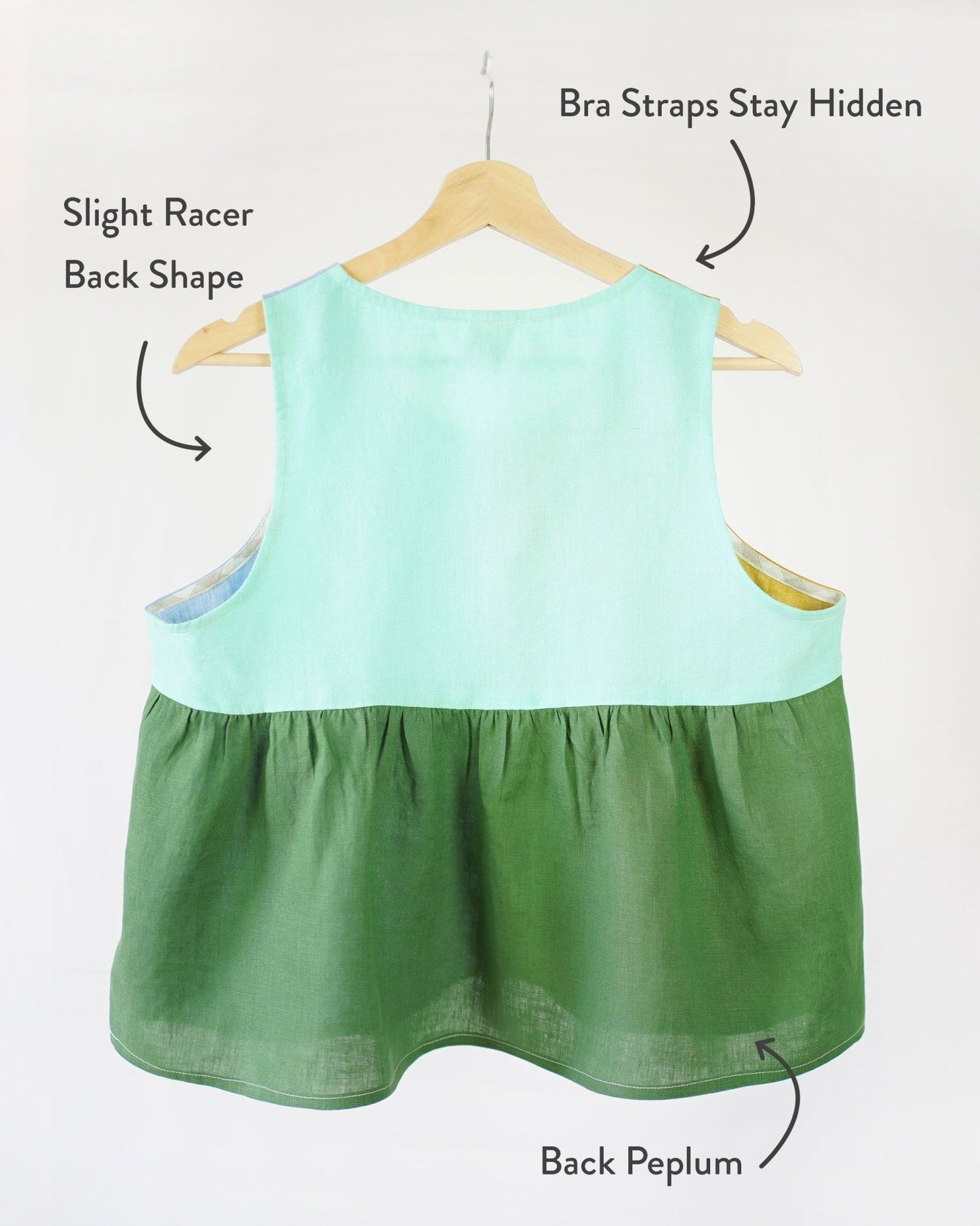 Peplum Split Tank PDF Pattern - Matchy Matchy Sewing Club - Simplifi Fabric