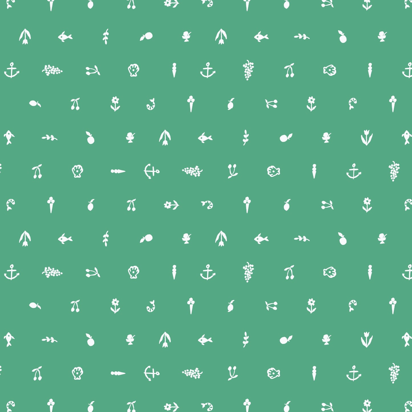 Petite Produce - Green - Nice Nice - Emily Taylor - Cloud 9 Fabrics - Poplin - Simplifi Fabric