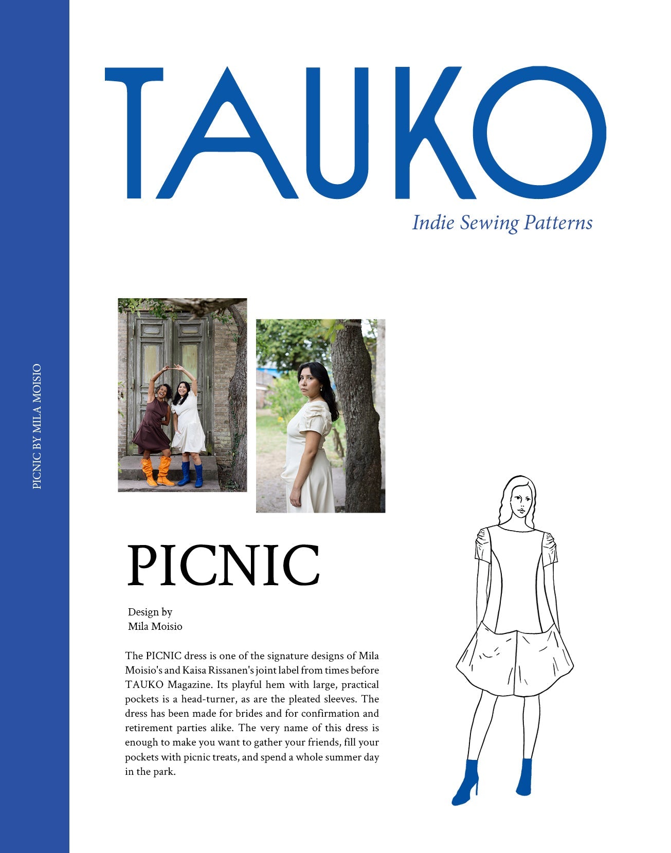 PICNIC Dress by Mila Moisio PDF Sewing Pattern - TAUKO - Simplifi Fabric