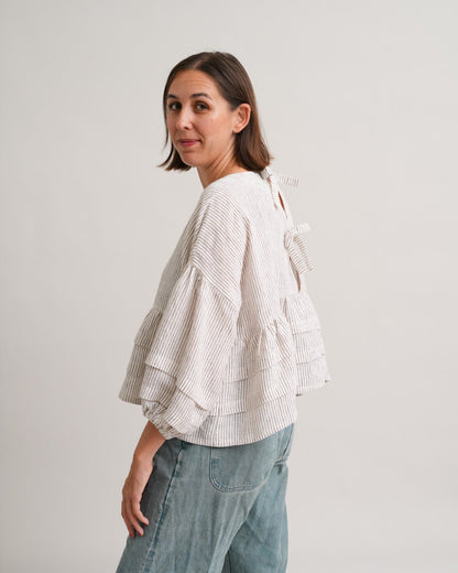 Pintuck Blouse PDF Pattern - Matchy Matchy Sewing Club - Simplifi Fabric