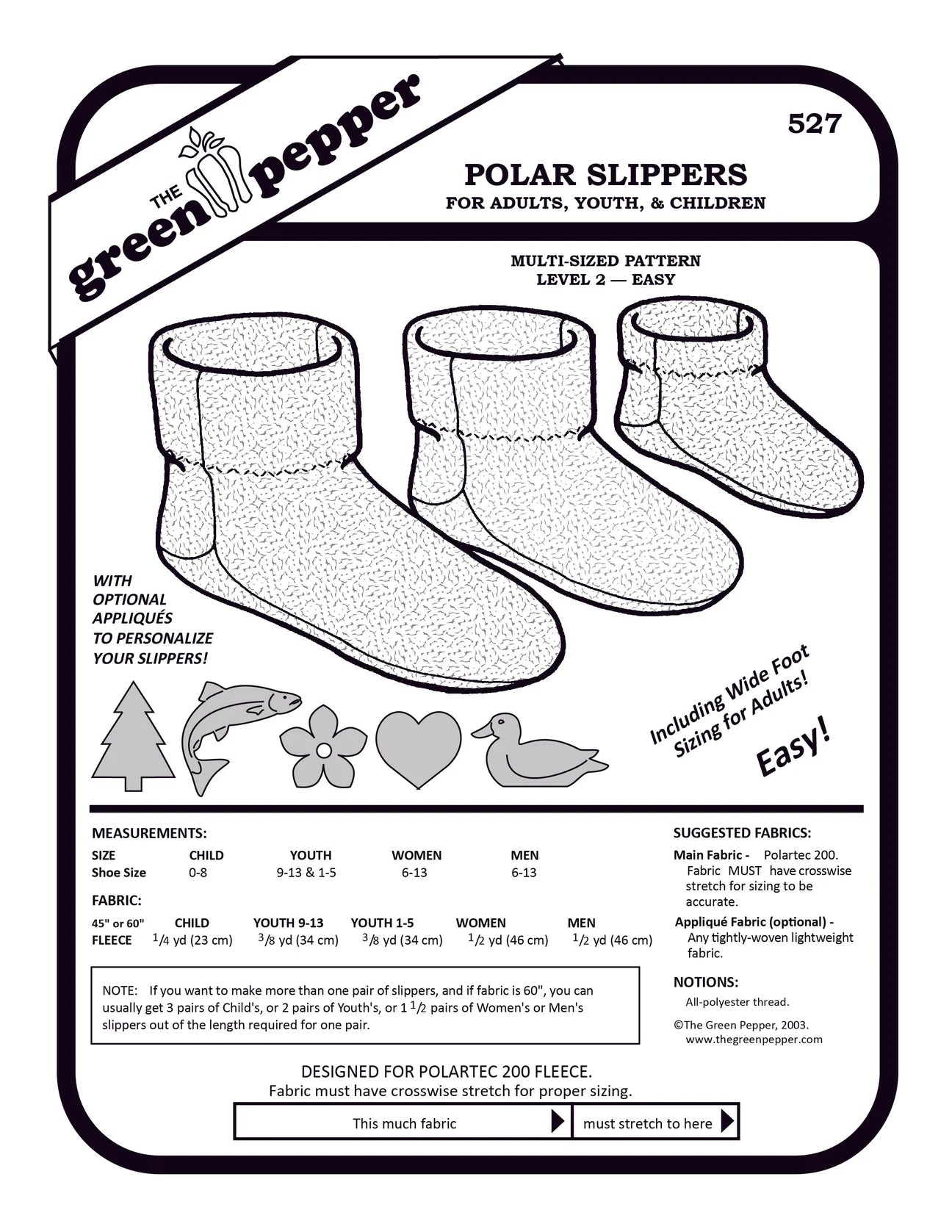 Polar Slippers PDF Pattern - 527 - The Green Pepper Patterns - Simplifi Fabric