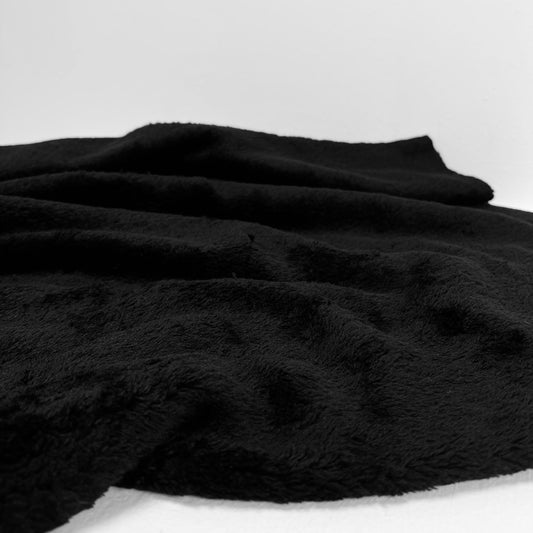 Polartec® High Loft™ Mid Warmth Fleece 4221 - Made in USA - Black - Simplifi Fabric