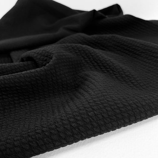 Polartec® Power Air™ Mid Layer Recycled Jersey - Made in USA - Black - Simplifi Fabric