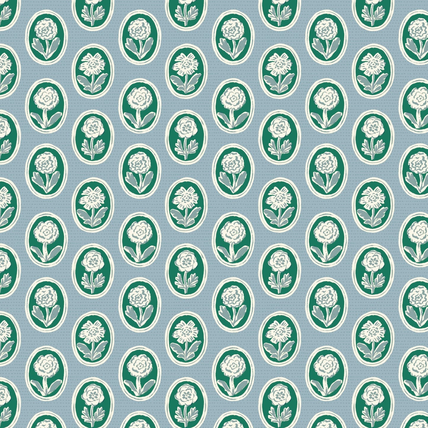 Pressed Flowers - Blue/Green - Happy Homestead - Samantha Johnson - Cloud 9 Fabrics - Poplin - Simplifi Fabric