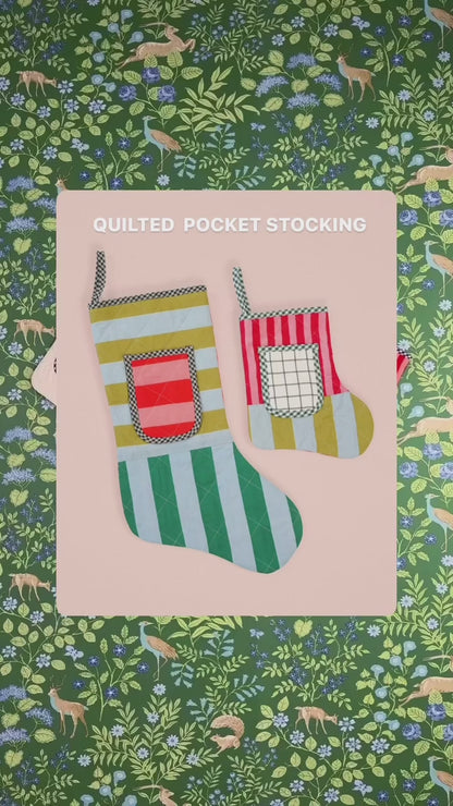 Quilted Pocket Stocking PDF Sewing Pattern - Matchy Matchy Sewing Club