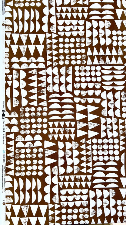 Print Patch - Dark Brown - Imprint by Eloise Renouf - Cloud 9 Fabrics - Canvas - Simplifi Fabric