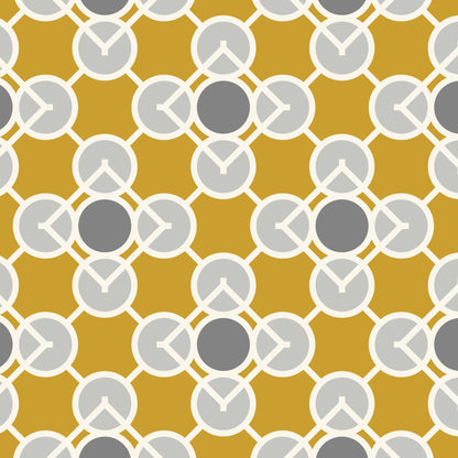 Prism 27978 - Gold/Gray - Wright Prisms - Frank Lloyd Wright - Cloud 9 Fabrics - Barkcloth - Simplifi Fabric