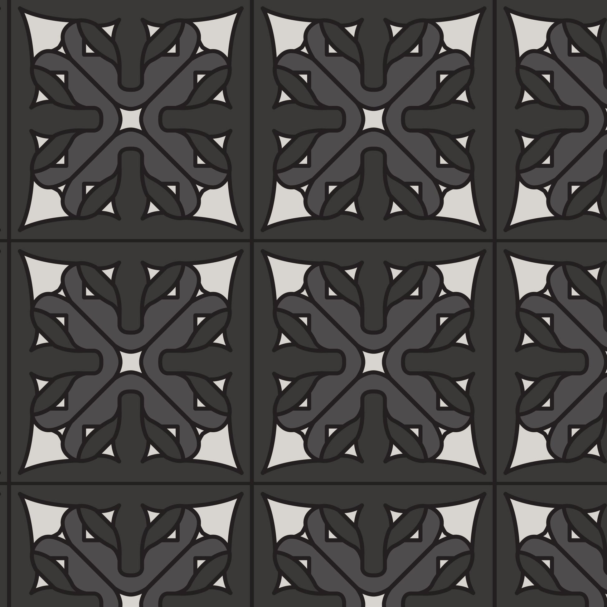 Prism 27985 - Charcoal - Wright Prisms - Frank Lloyd Wright - Cloud 9 Fabrics - Barkcloth - Simplifi Fabric