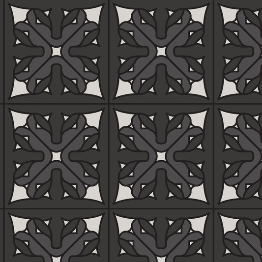 Prism 27985 - Charcoal - Wright Prisms - Frank Lloyd Wright - Cloud 9 Fabrics - Barkcloth - Simplifi Fabric