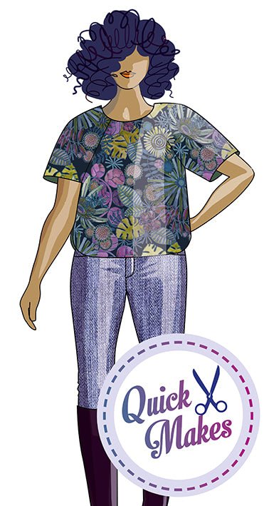 Quick Makes Boxy Raglan Top - Paper Sewing Pattern - Sew Different - Simplifi Fabric