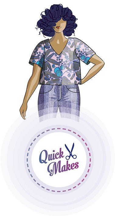 Quick Makes Vee Tee - Paper Sewing Pattern - Sew Different - Simplifi Fabric