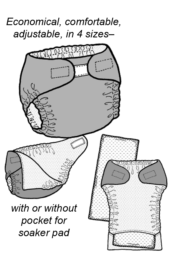 Quick Wrap Diaper Cover & Soaker Pad Pattern - 554 - The Green Pepper Patterns - Simplifi Fabric