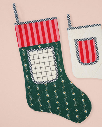 Quilted Pocket Stocking PDF Sewing Pattern - Matchy Matchy Sewing Club - Simplifi Fabric