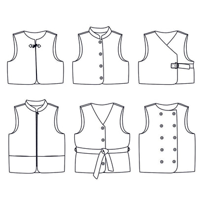 RABAT Vest - Paper Sewing Pattern - Women 32/52 - Ikatee - Simplifi Fabric