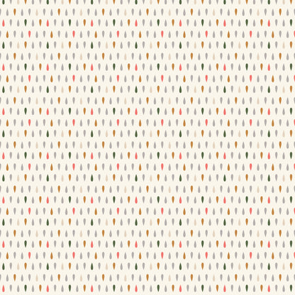 Raindrops - Natural - Spring Showers - Ann Gardner - Cloud 9 Fabrics - Poplin - Simplifi Fabric