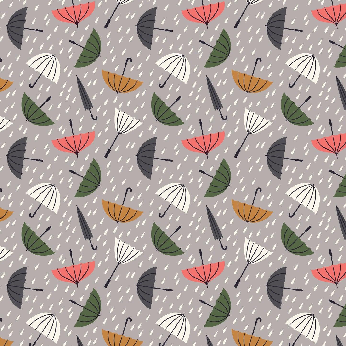 Rainy Day - Spring Showers - Ann Gardner - Cloud 9 Fabrics - Poplin - Simplifi Fabric