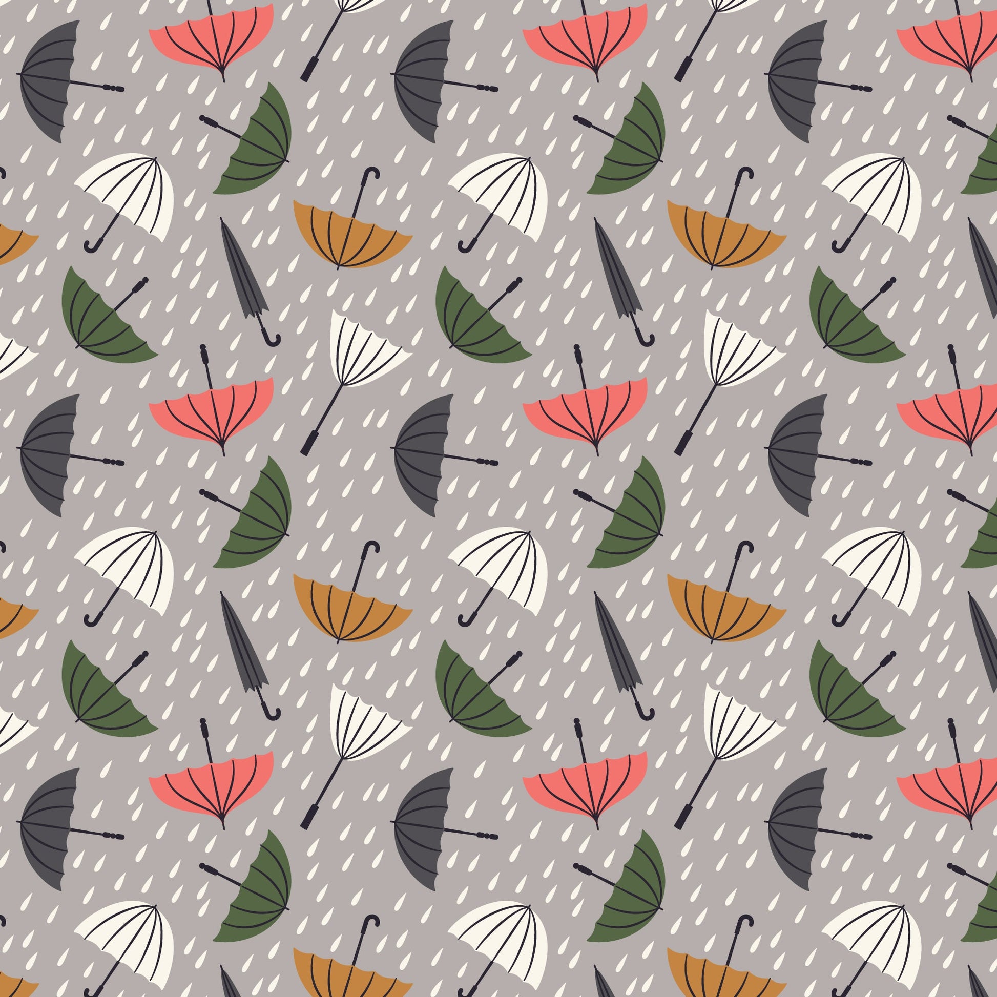 Rainy Day - Spring Showers - Ann Gardner - Cloud 9 Fabrics - Poplin - Simplifi Fabric