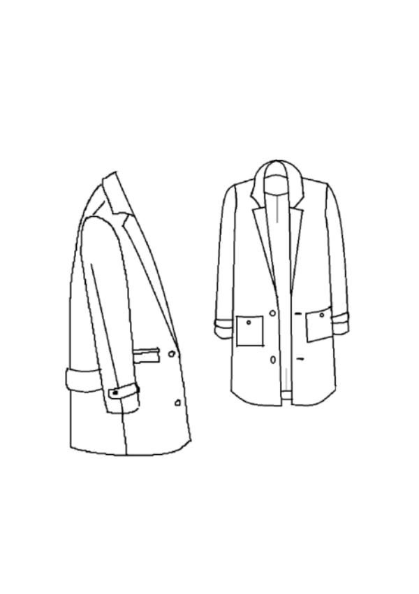 Ray Coat Paper Sewing Pattern - Maison Fauve - Simplifi Fabric