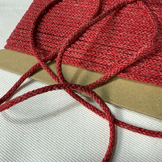 3mm Linen Blend Cord- Japanese Import - Red (sold per meter)