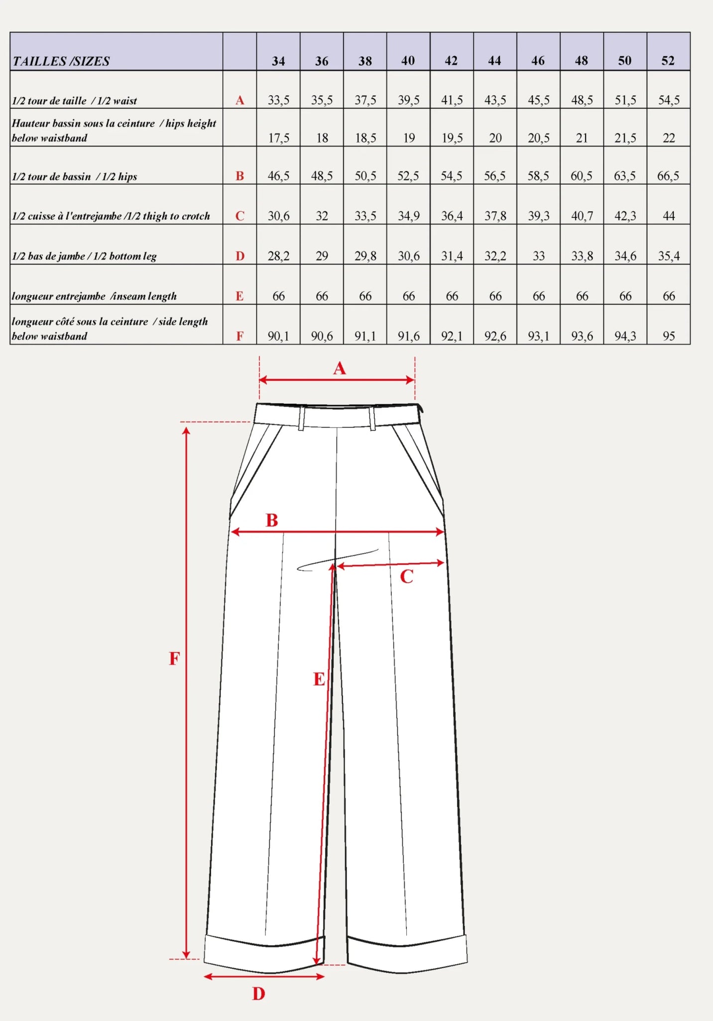 Résif Trousers Paper Sewing Pattern - Maison Fauve - Simplifi Fabric