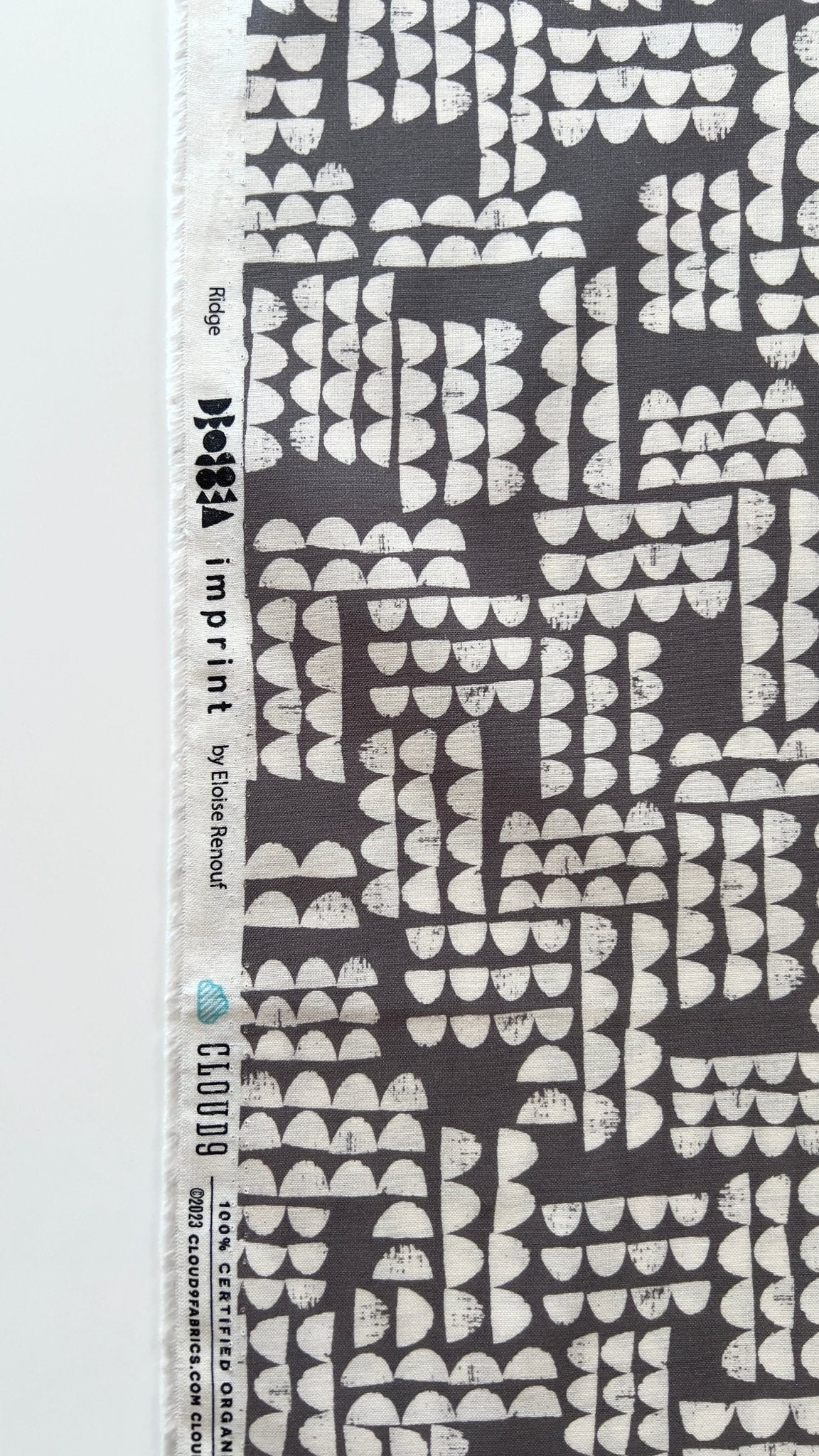 Ridge - Gray - Imprint - Eloise Renouf - Cloud 9 Fabrics - Poplin - Simplifi Fabric