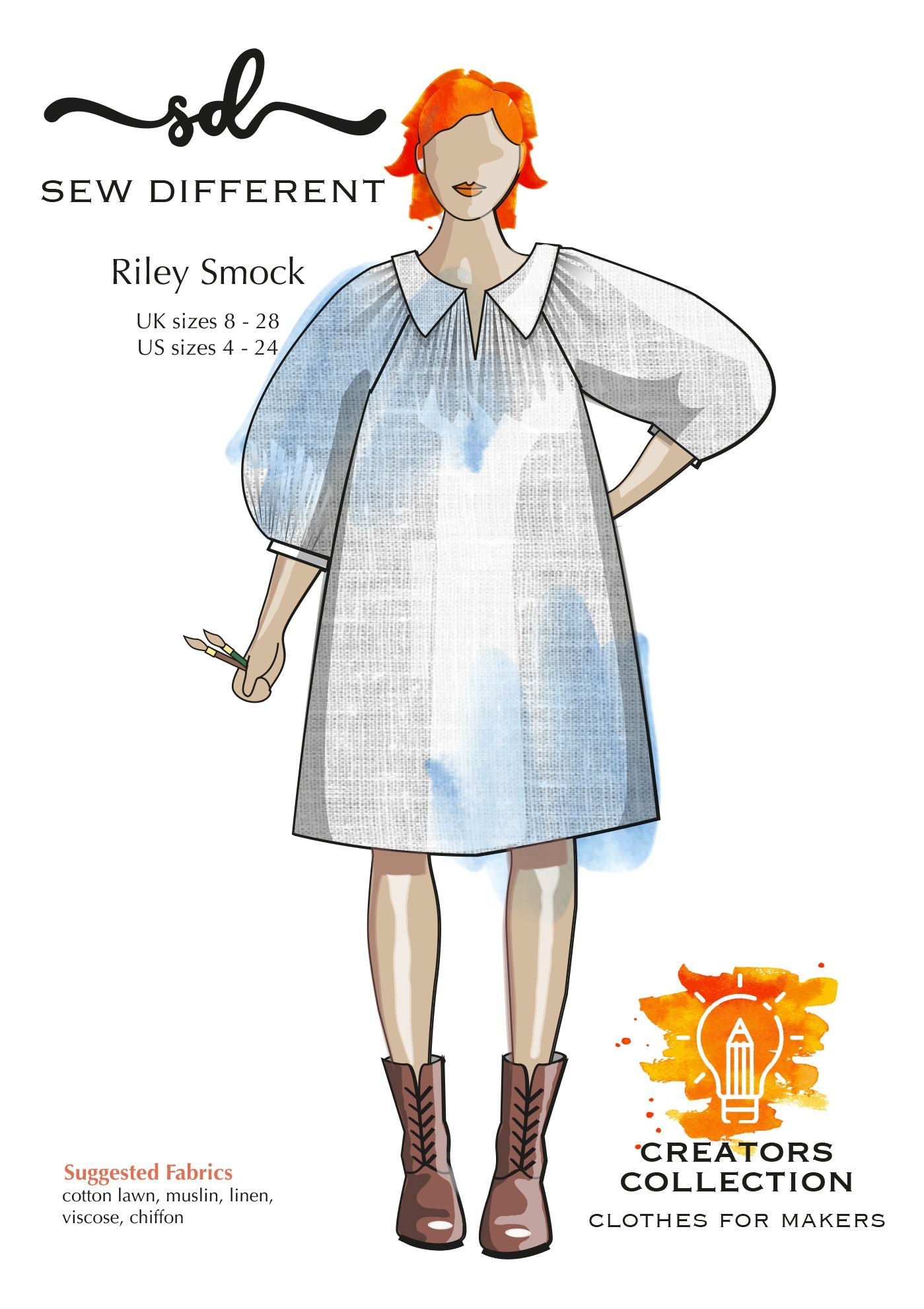 Riley Smock - Paper Sewing Pattern - Sew Different - Simplifi Fabric