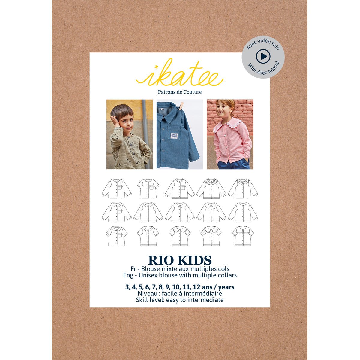 Rio Blouse Sewing Pattern - Kids 3/12Y - Ikatee - Simplifi Fabric