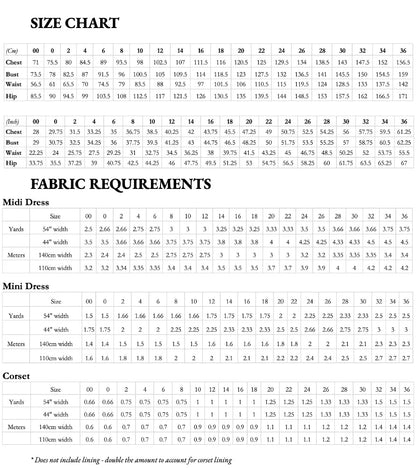 Riviera Dress & Corset - PDF Sewing Pattern - Maiden Mary Designs - Simplifi Fabric