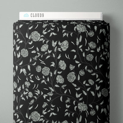 Rose Bramble - Ebony - Twilight Reverie - Lisee Ree Designs - Cloud 9 Fabrics - Poplin - Simplifi Fabric