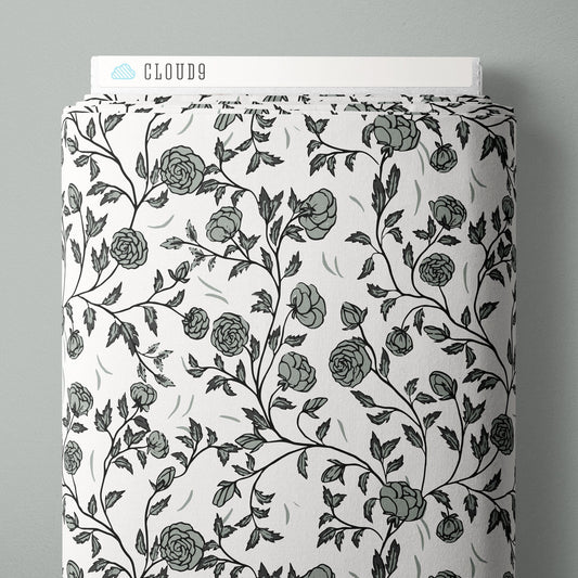 Rose Bramble - Ivory - Twilight Reverie - Lisee Ree Designs - Cloud 9 Fabrics - Poplin - Simplifi Fabric