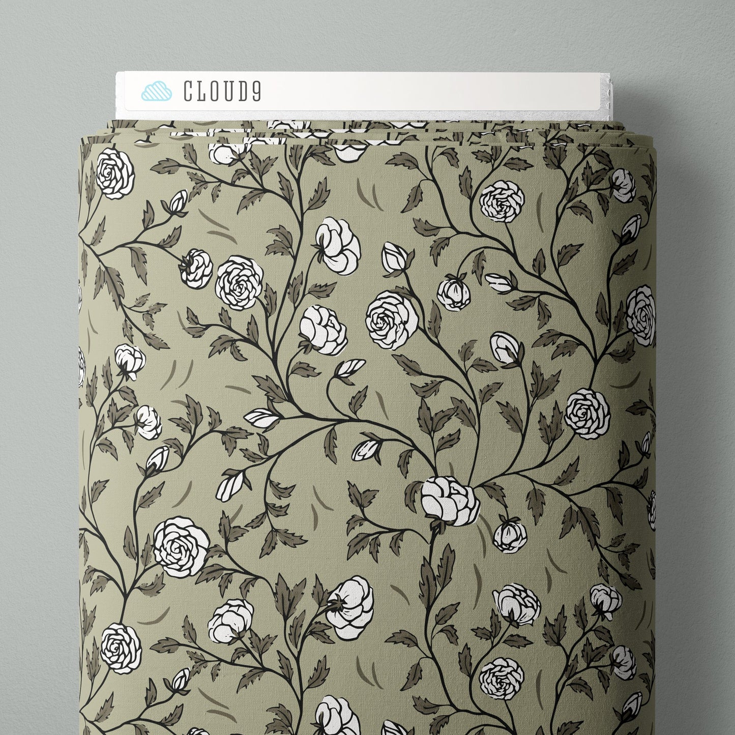 Rose Bramble - Moss - Twilight Reverie - Lisee Ree Designs - Cloud 9 Fabrics - Poplin - Simplifi Fabric