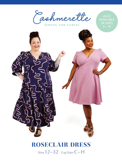 Roseclair Dress Paper Pattern - Cashmerette - Simplifi Fabric