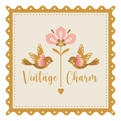 Rosie - Tan/Turquoise - Vintage Charm - Dots & Glory - Cloud 9 Fabrics - Poplin - Simplifi Fabric